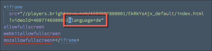 iframe-Lokalisierungsparameter