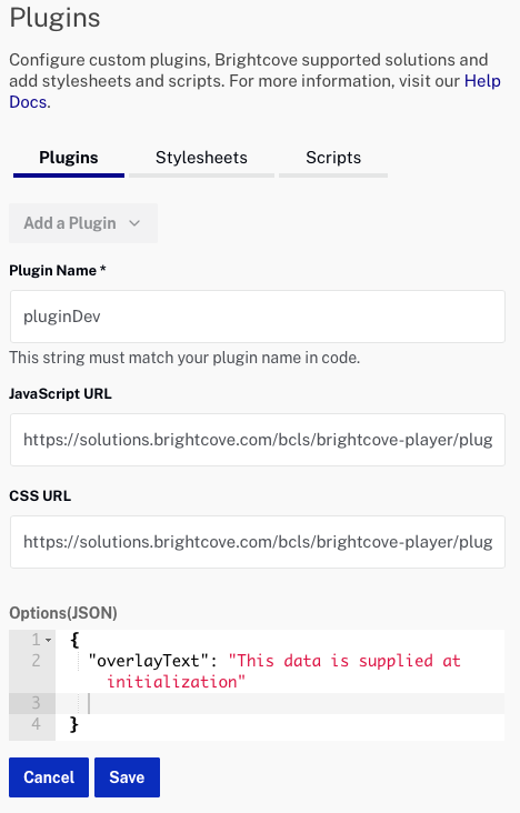 Plugins-Dialog