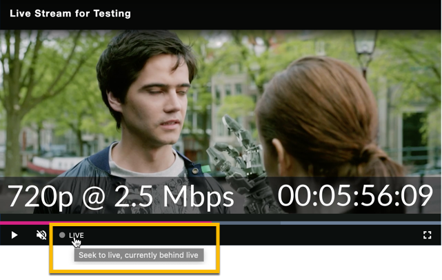 liveui ui klicken, um wieder live zu gehen