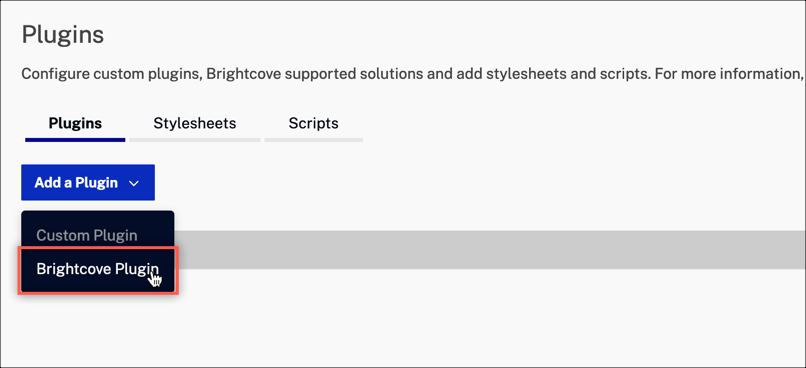 Brightcove-Plug-in