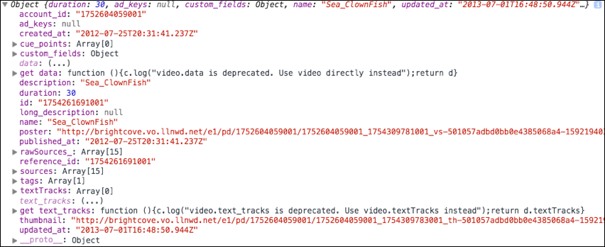 Wiedergabelistenobjekt aus der Video Cloud
